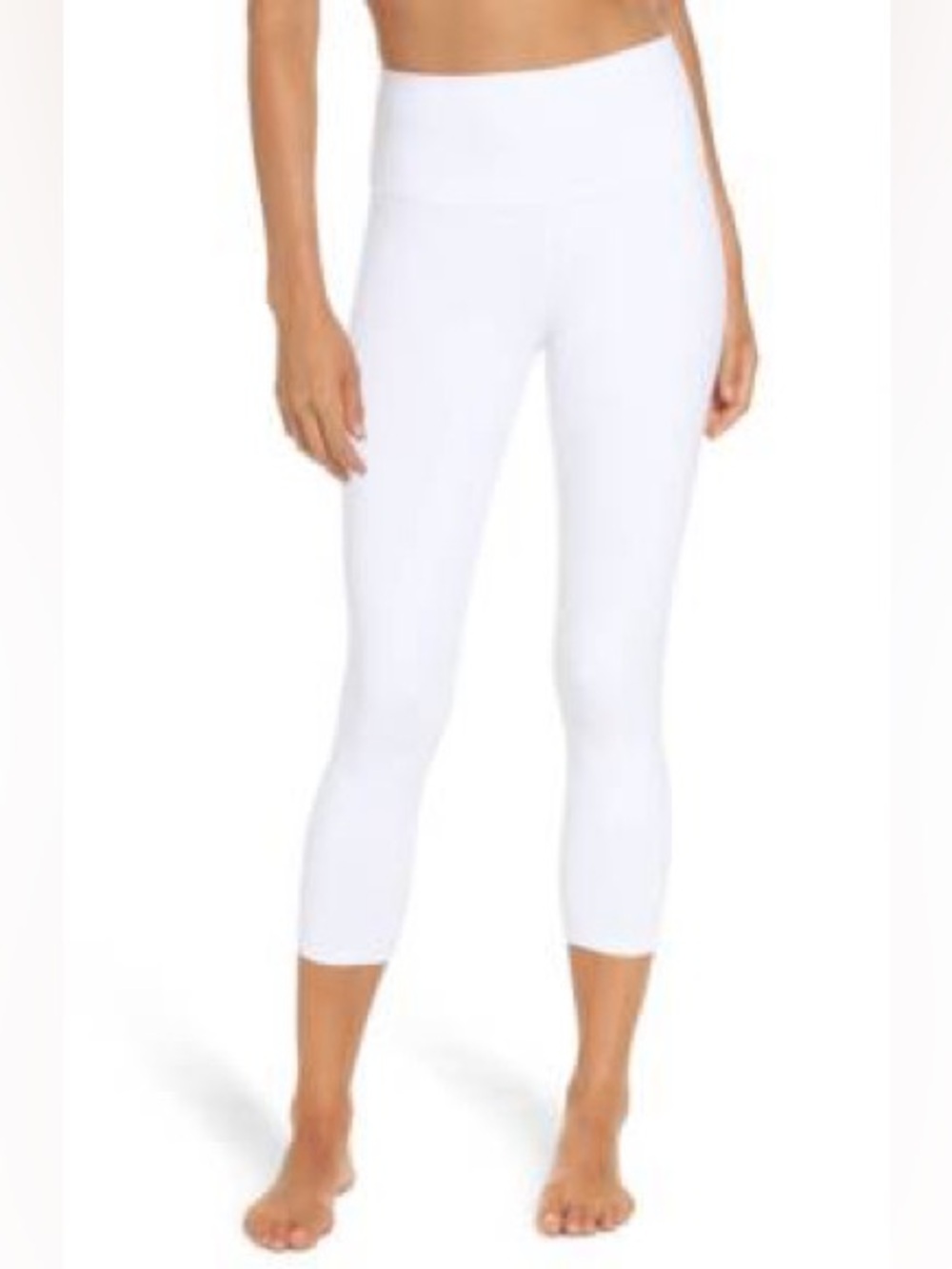 Alo Yoga High Waist Dash 7/8th Capri Cropped Tights in White, Women’s size Small - Picture 3 of 16